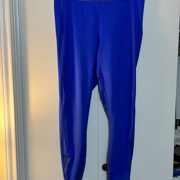 High-Waisted UltraCool Spin Pant 1X Tall / Lapis Shine - Picture 3 of 7